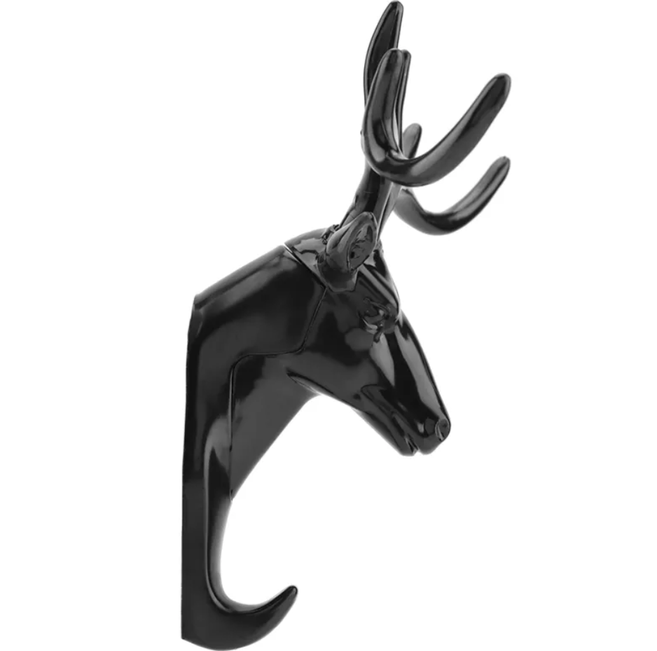 Black Stag Antler Wall Hook