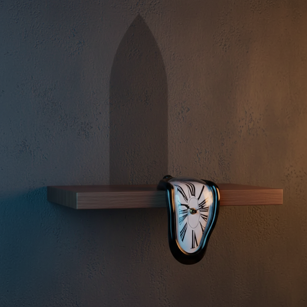 Gothic Melting Wall Clock
