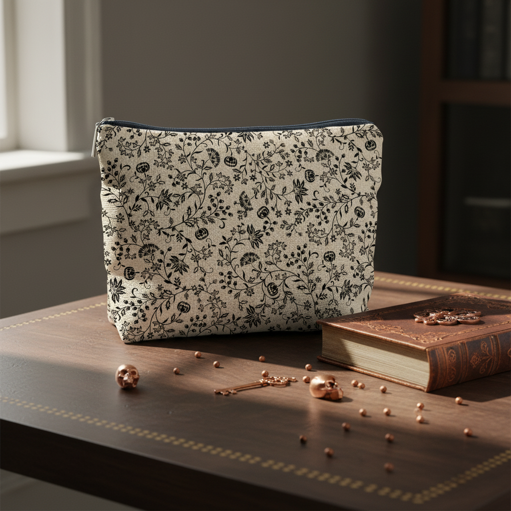 Botanical Halloween Makeup Bag
