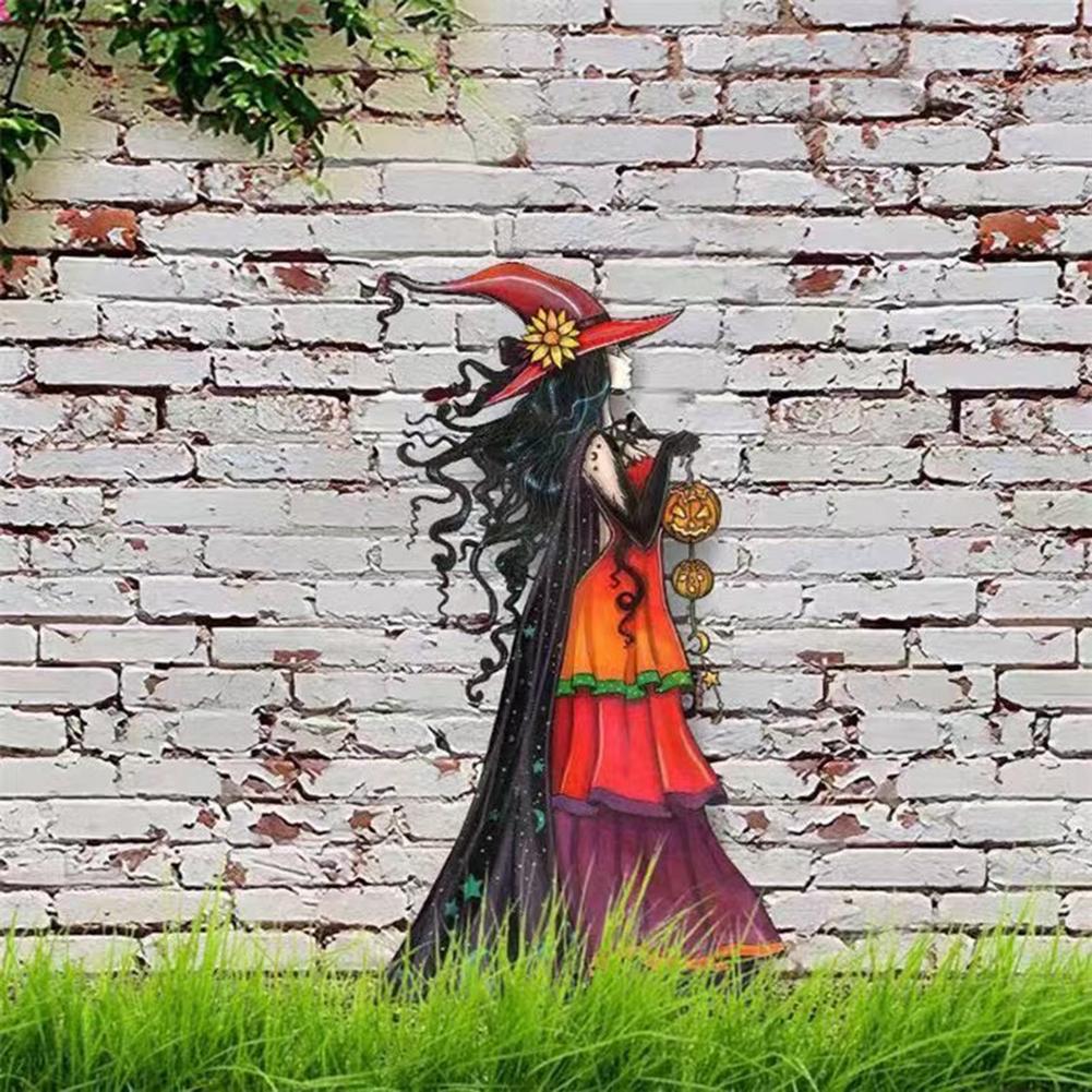 Metal Witch Garden Sign