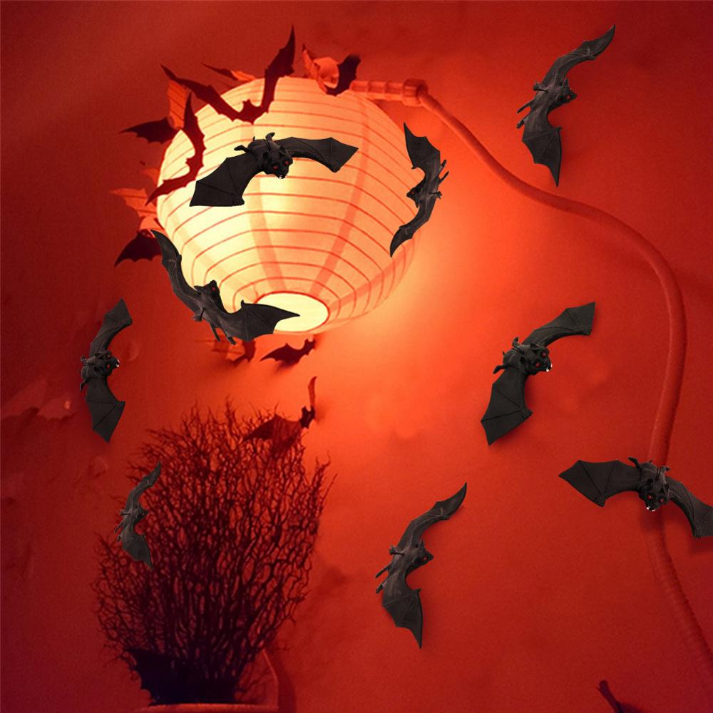 Realistic Hanging Bat Halloween Prop