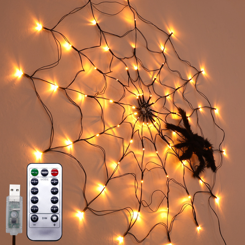 Giant LED Spider Web Light