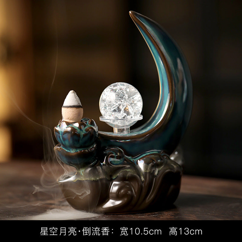 Crescent Moon Incense Burner