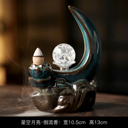 Crescent Moon Incense Burner