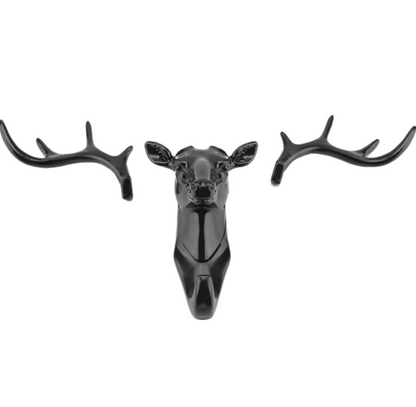 Black Stag Antler Wall Hook