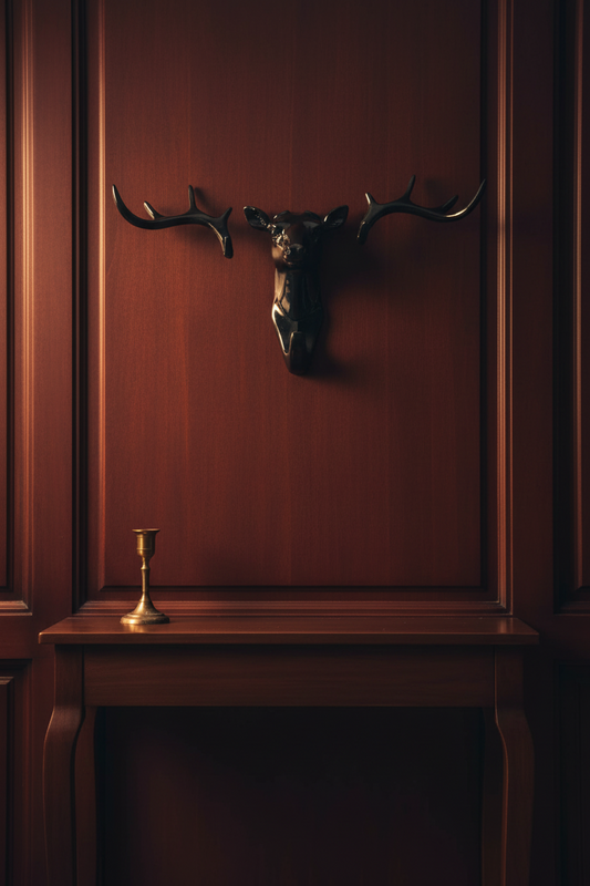 Black Stag Antler Wall Hook