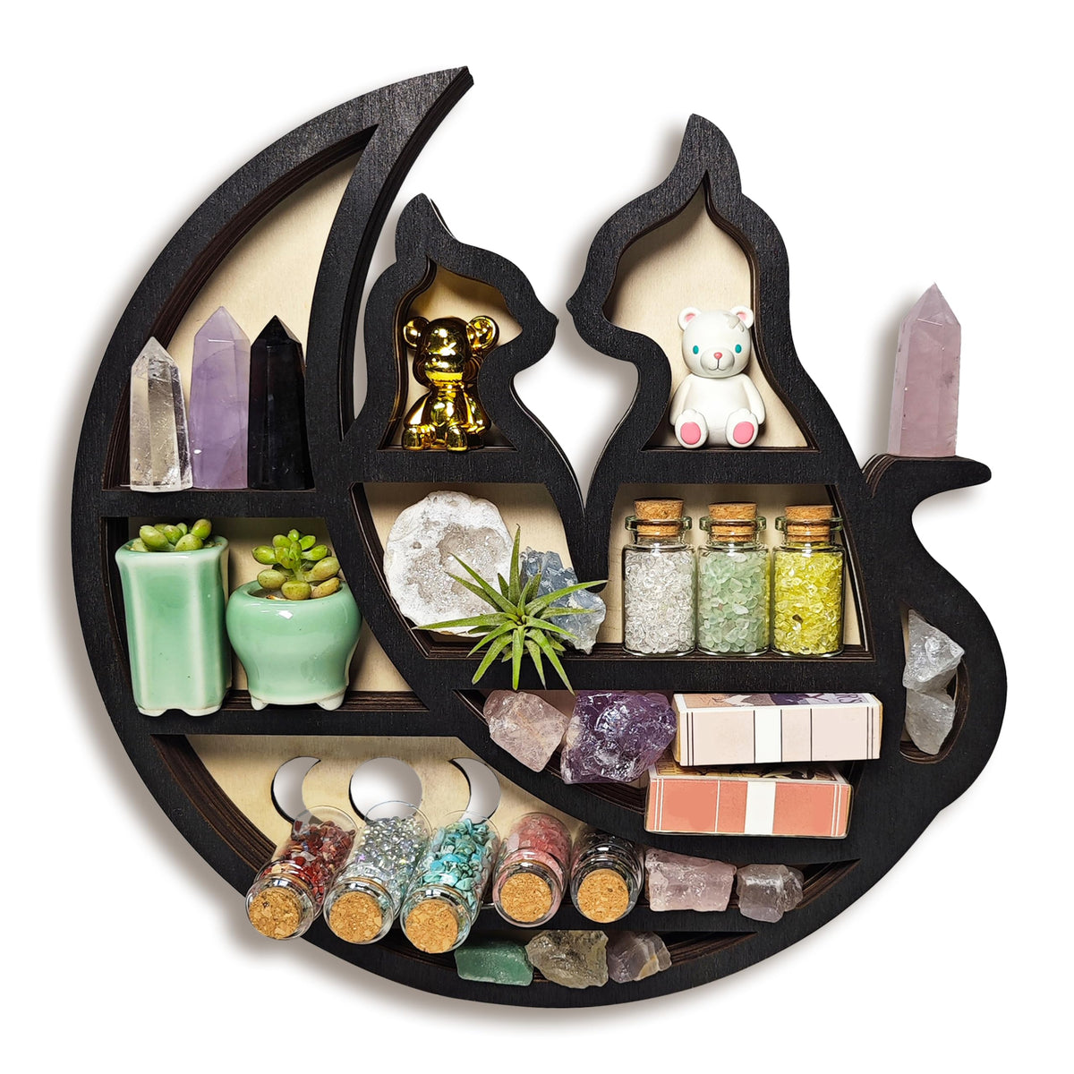 Cat Moon Crystal Display Shelf