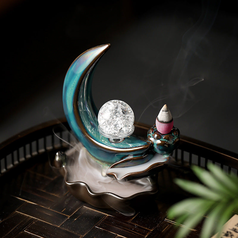 Crescent Moon Incense Burner
