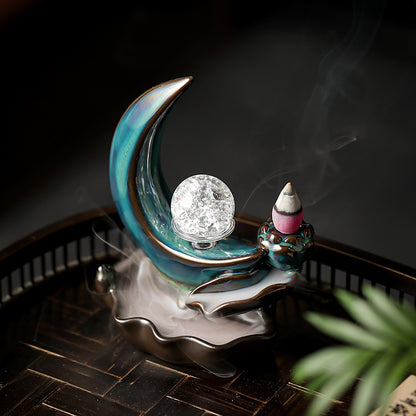 Crescent Moon Incense Burner