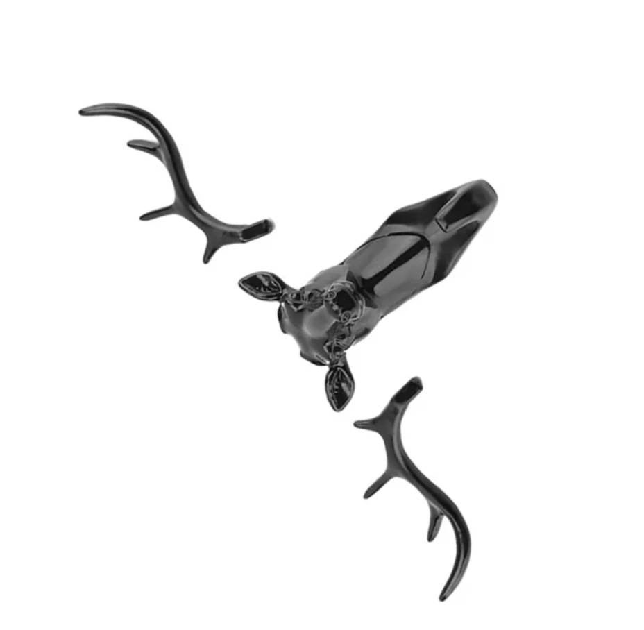 Black Stag Antler Wall Hook