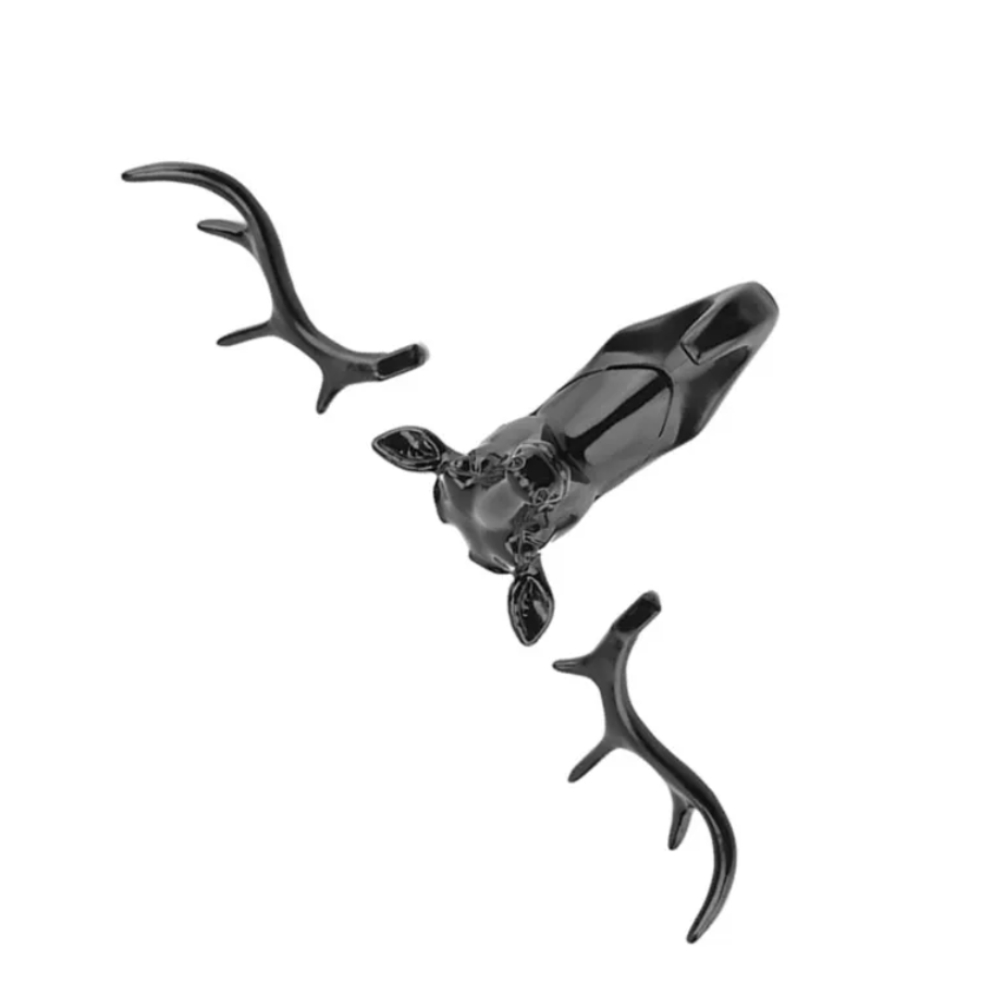 Black Stag Antler Wall Hook