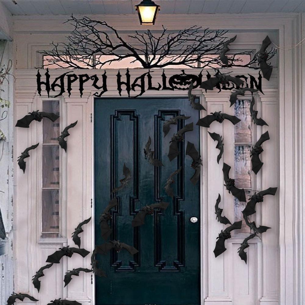 Realistic Hanging Bat Halloween Prop