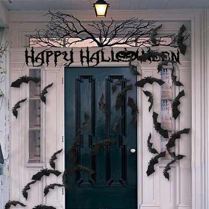Realistic Hanging Bat Halloween Prop
