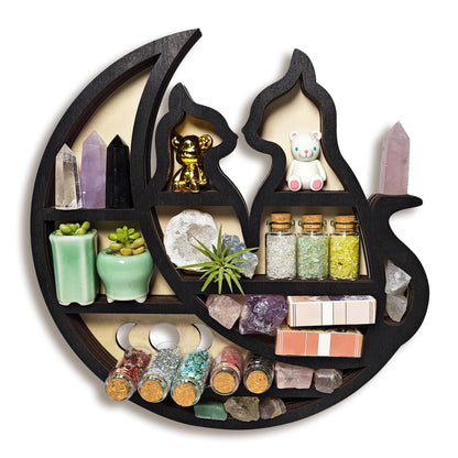 Cat Moon Crystal Display Shelf