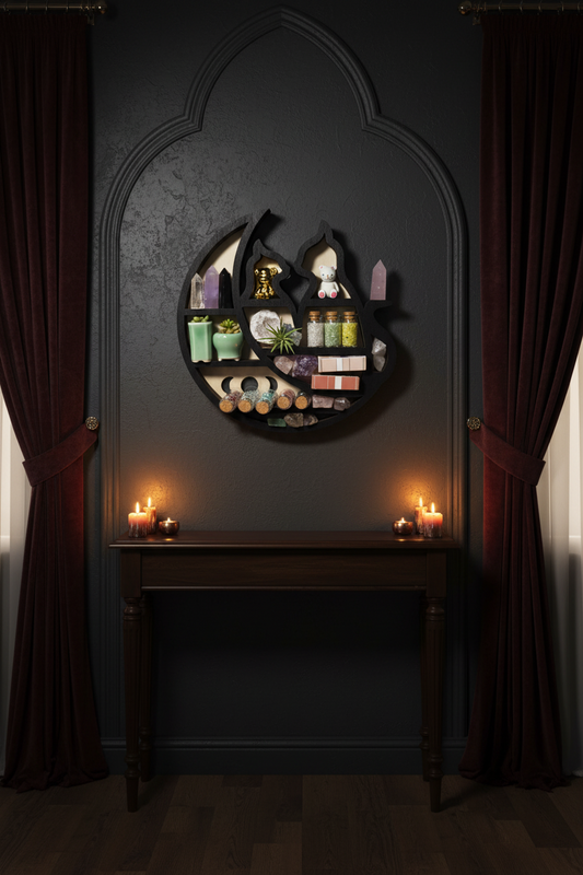 Cat Moon Crystal Display Shelf