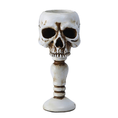 Standing Skull Candle Holder