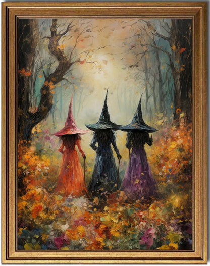 Framed Three Witches Wall Art
