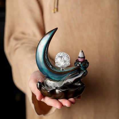 Crescent Moon Incense Burner