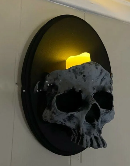 Skull Wall Sconce Candle Holder