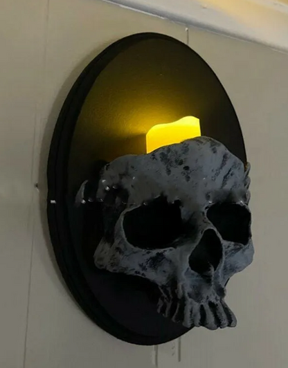 Skull Wall Sconce Candle Holder