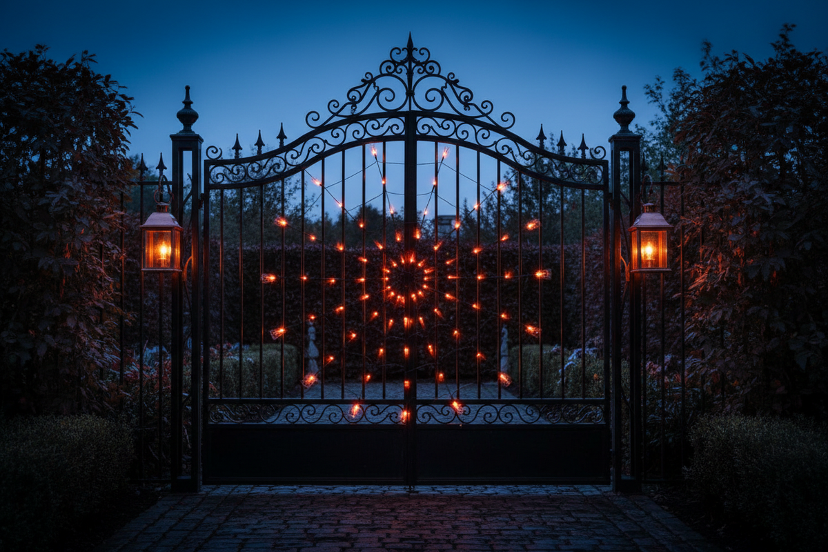 Giant LED Spider Web Light