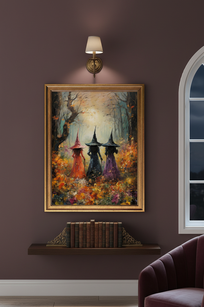 Framed Three Witches Wall Art