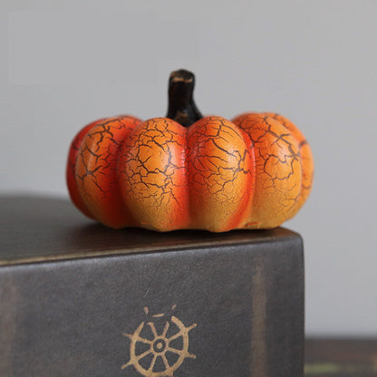 Crackle Glow LED Pumpkin Set
