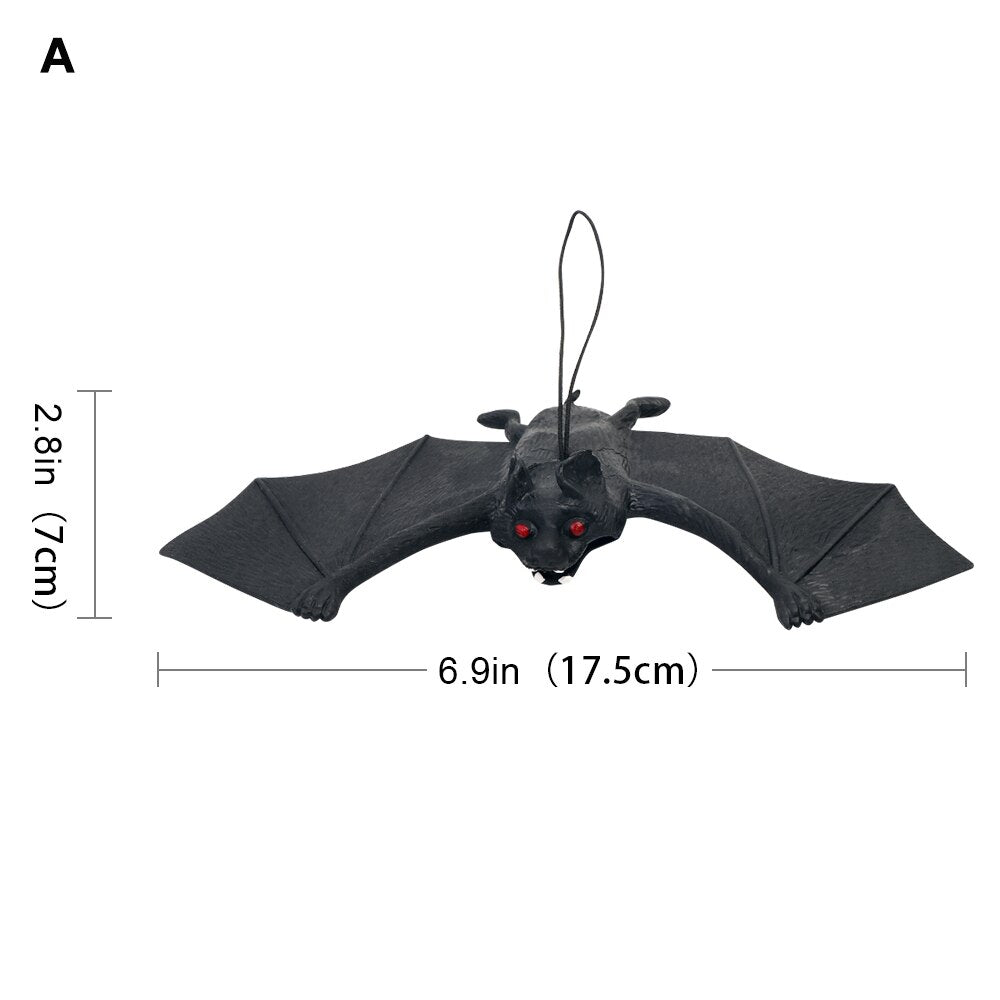 Realistic Hanging Bat Halloween Prop