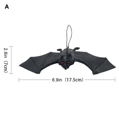 Realistic Hanging Bat Halloween Prop