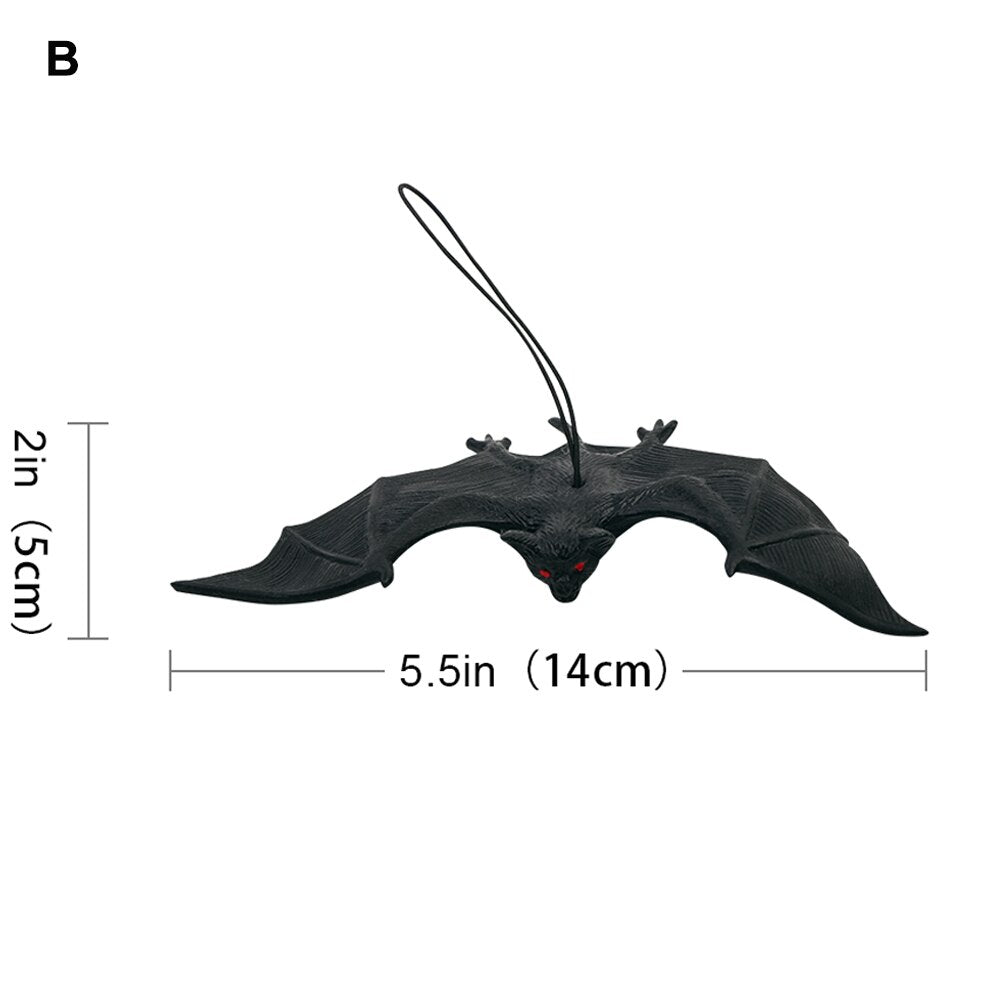 Realistic Hanging Bat Halloween Prop