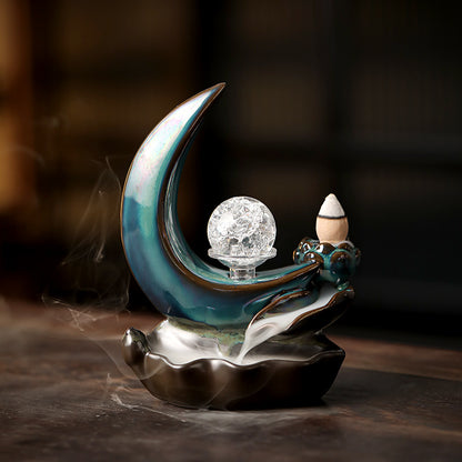 Crescent Moon Incense Burner