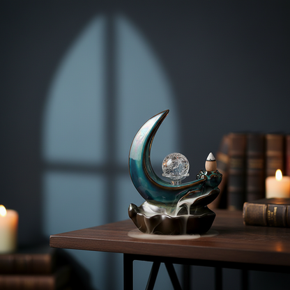 Crescent Moon Incense Burner